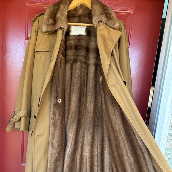 Mink-lined Winter Coat- size 10 - Picture 5 of 9